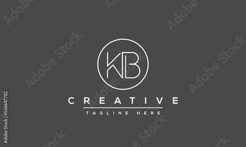 KB Alphabet letter icon logo, KB monogram illustration symbol.