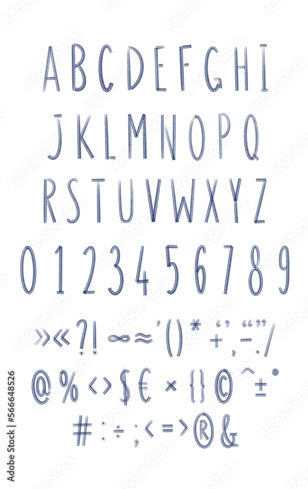 hand drawn alphabet, blue doodle font hand drawn alphabet, blue doodle font
