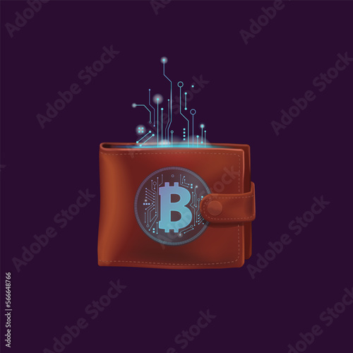 e wallet bitcoin on a dark background, crypto technology currency, forex, money, blockchain, pay