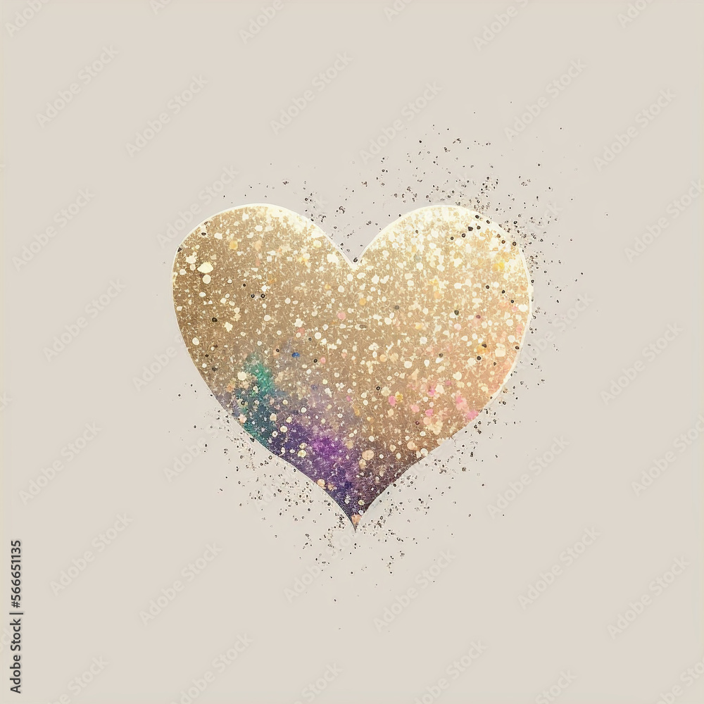 golden sparkling heart, love, valentines day gift card, wedding, gold glitter