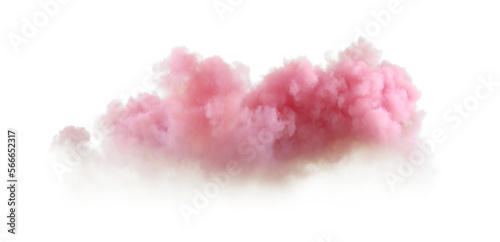 Pink clouds pastel atmosphere on transparent backgrounds 3d rendering png photo
