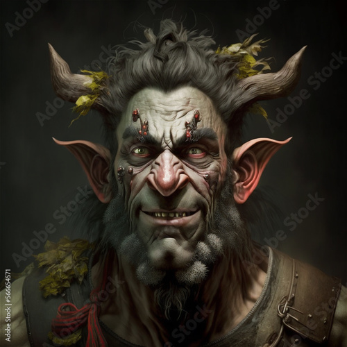 Fantasy character of a wood troll