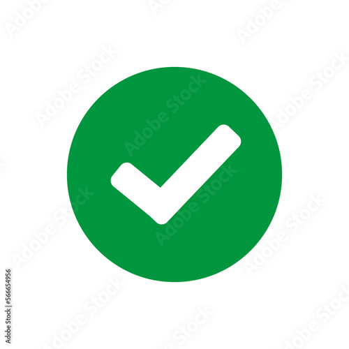 Free Download Check mark icon. Tick icon isolated on white background. Green circle with tick inside. App icon. Test icon - GFXLoad