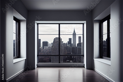 Empty apartment room with m...