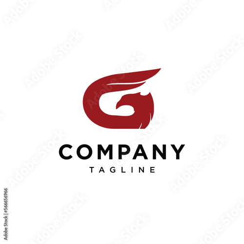 Letter G and Eagle patriot logo vector template