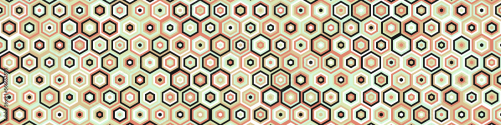  Hexagonal Maze pattern abstract illustration