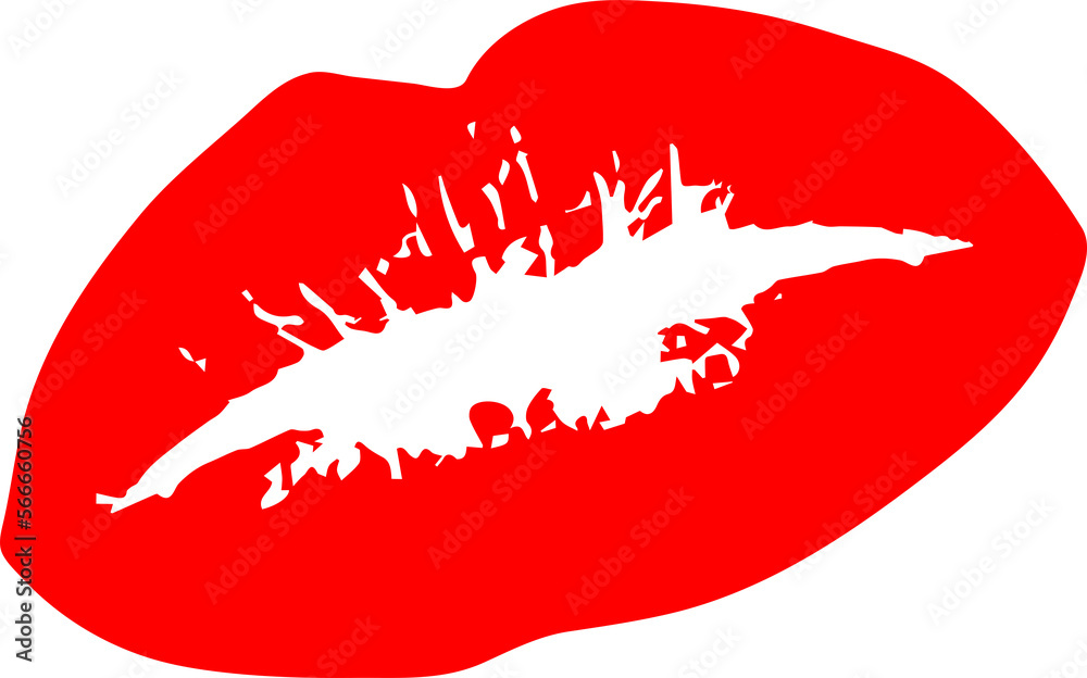 Lip print vector illustration, Kiss mark isolated Lip print vector illustration, Kiss mark isolated