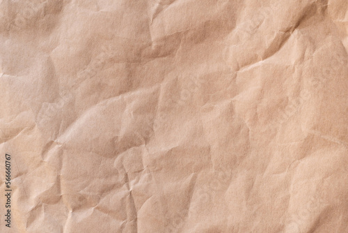 Recycle brown paper crumpled texture and background