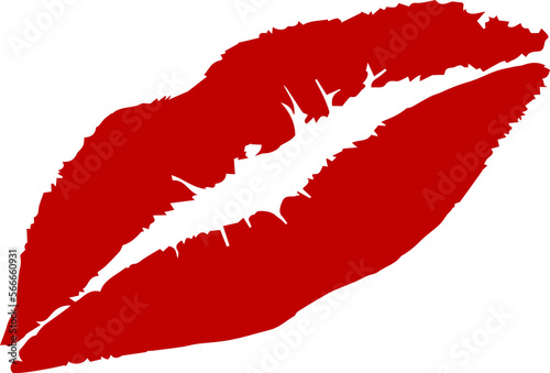 Lip print vector illustration, Kiss mark isolated