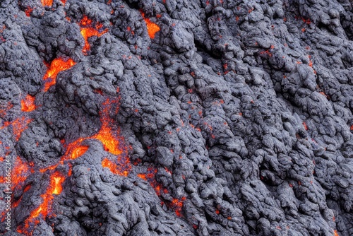High-Resolution Image of Lava Texture Background Overlay Showcasing the Natural Beauty and Intensity of Lava, Perfect for Adding a Touch of Danger, Heat and Elegance to any Design
