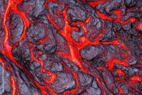 High-Resolution Image of Lava Texture Background Overlay Showcasing the Natural Beauty and Intensity of Lava, Perfect for Adding a Touch of Danger, Heat and Elegance to any Design