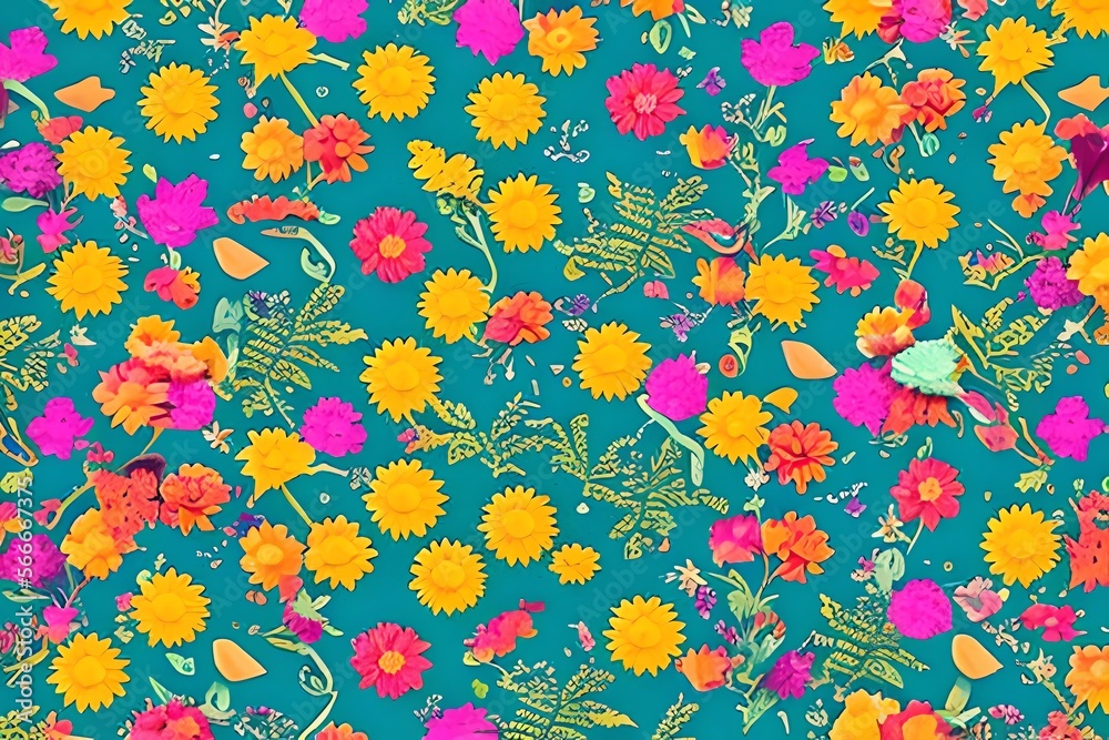 A retro 1980s or 90s style paper collage background pattern. Generative AI A retro 1980s or 90s style paper collage background pattern. Generative AI