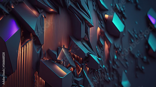 beauty of abstract Crystal colorful background  Generative Ai