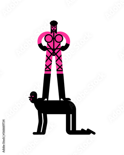 BDSM mistress and slave. Dominance and submission. Sex games.
