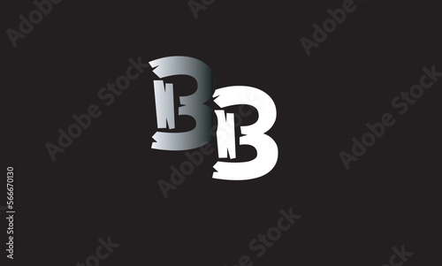 BB, B, Abstract Letters Logo Monogram