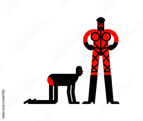 BDSM mistress and slave. Dominance and submission. Sex games.