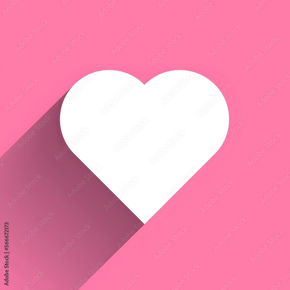 Love, White Heart with Pink Background, for Valentine, Birthday, Wedding, Anniversary, Mother’s Day, High resolution and high quality image