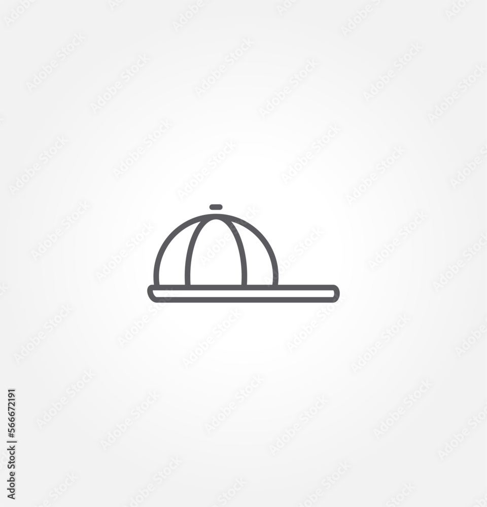 Fototapeta premium hat icon vector illustration logo template for many purpose. Isolated on white background.