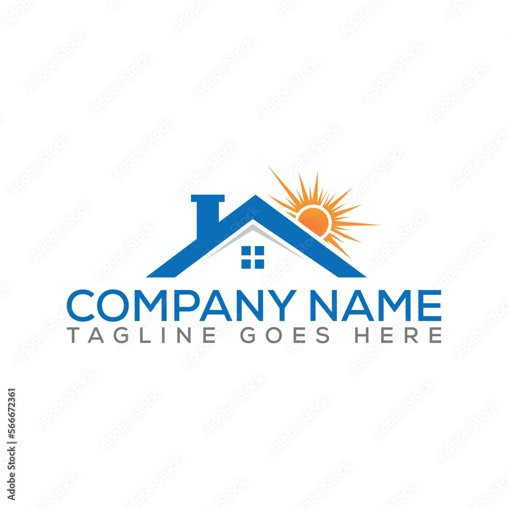 Real estate logo with vector file.