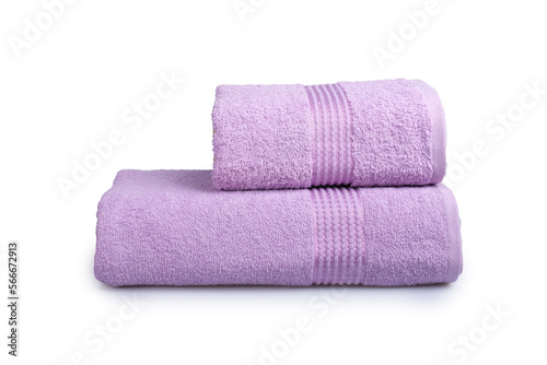 purple towel isolated on white
