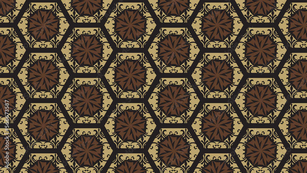 
Traditional Vintage geometric Pattern background, (antique, ancient, old, cultural, textile, fabric, damask, batik, tapestry, rug, carpet, cloth, fashion, silk, leather)