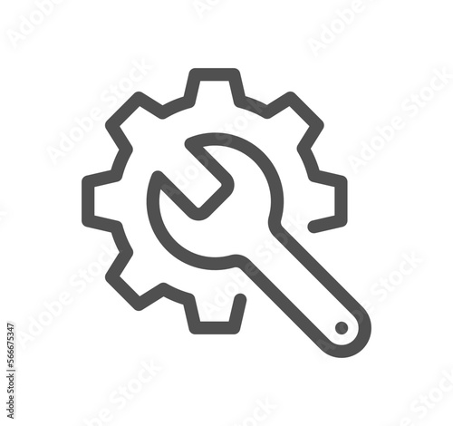 Setting and controls related icon outline and linear vector.