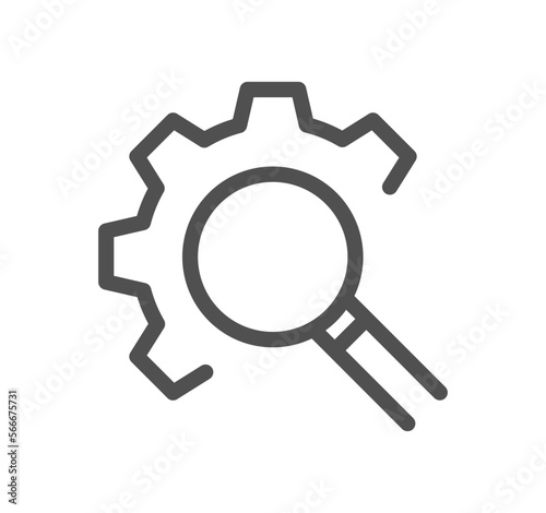 Setting and controls related icon outline and linear vector.