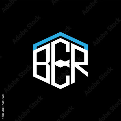 BER letter logo abstract creative design. BER unique design	