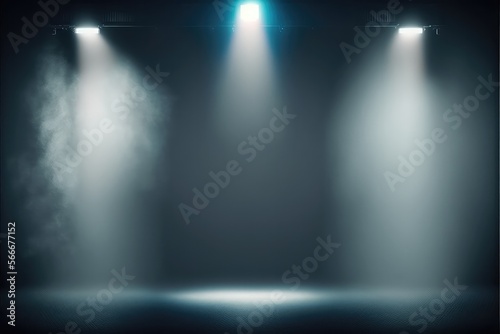 Dark Stage with light and Fog