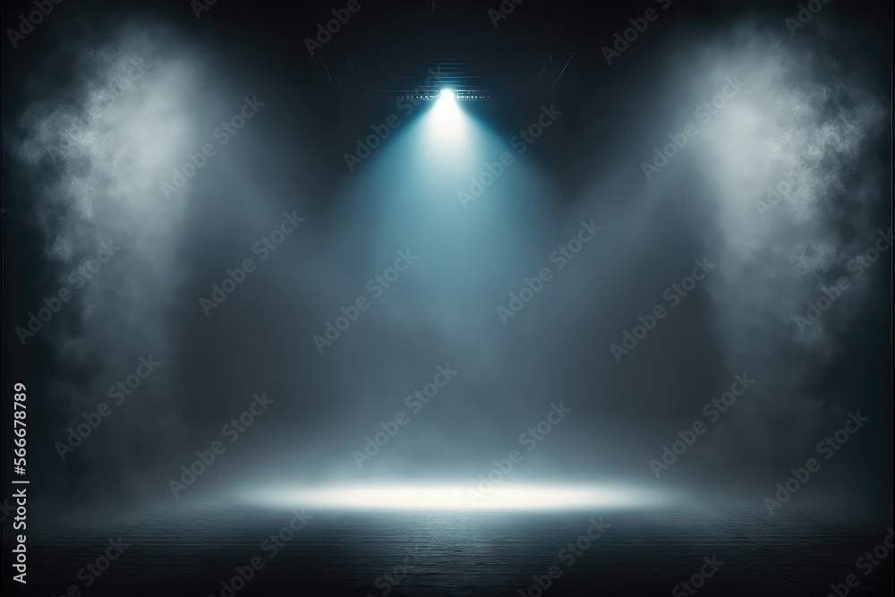 Dark Stage with light and Fog
