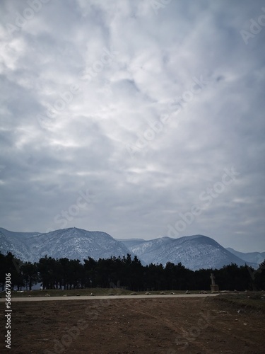 clouds over the mountains