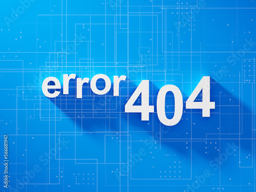 404 error modern page design, white text and dots and lines on blue background with soft shadow, page not found