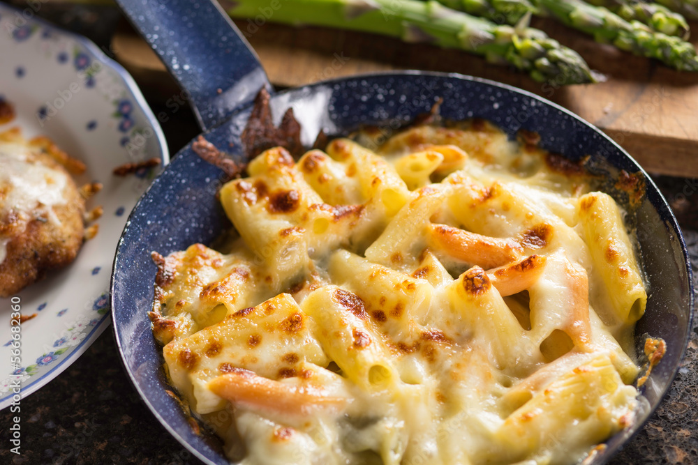 Baked penn pasta with cheese Baked penn pasta with cheese
