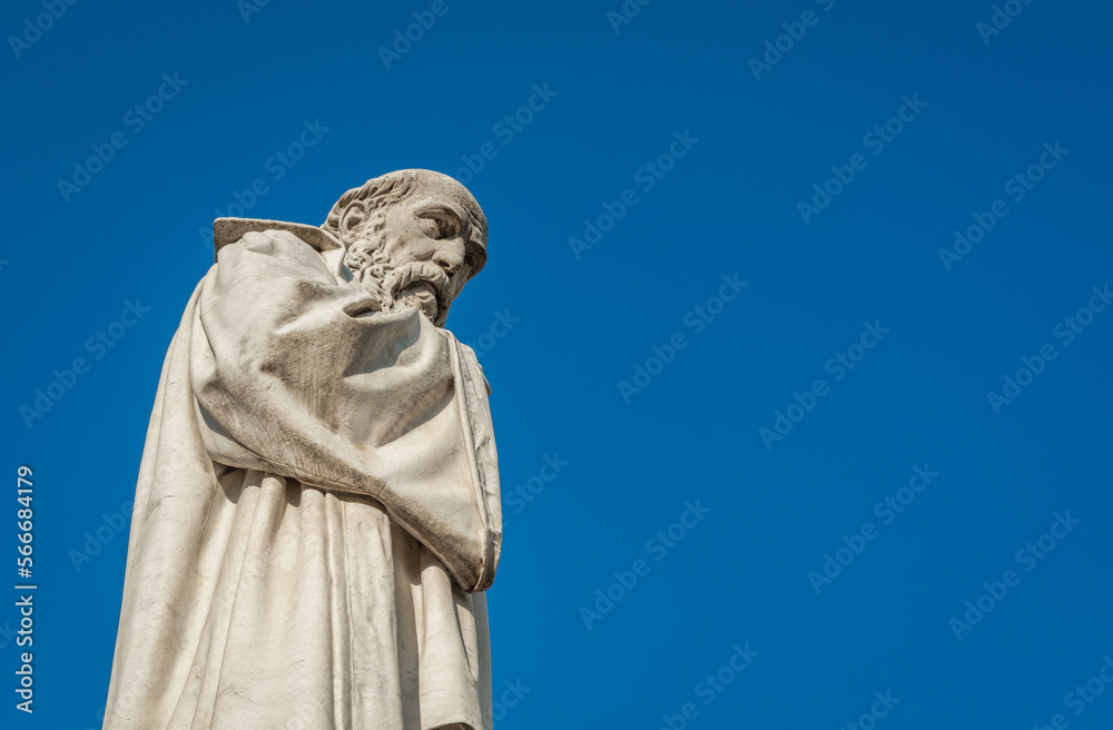 Fototapeta premium marble statue by the famous Venetian architect and Ubanist Michele Sanmicheli (1484-1559) - Verona, Veneto province, northern Italy