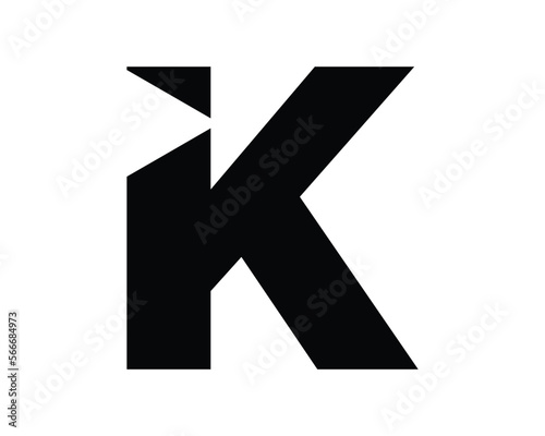 K letter vector element creative design template element