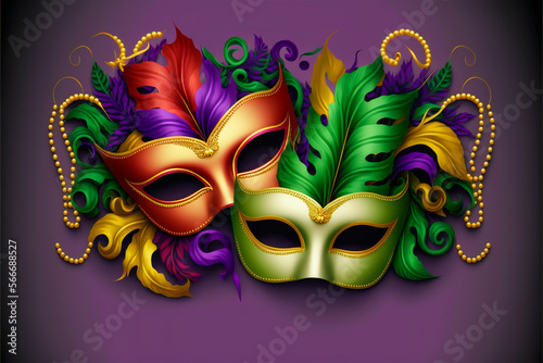 carnival mask on background.