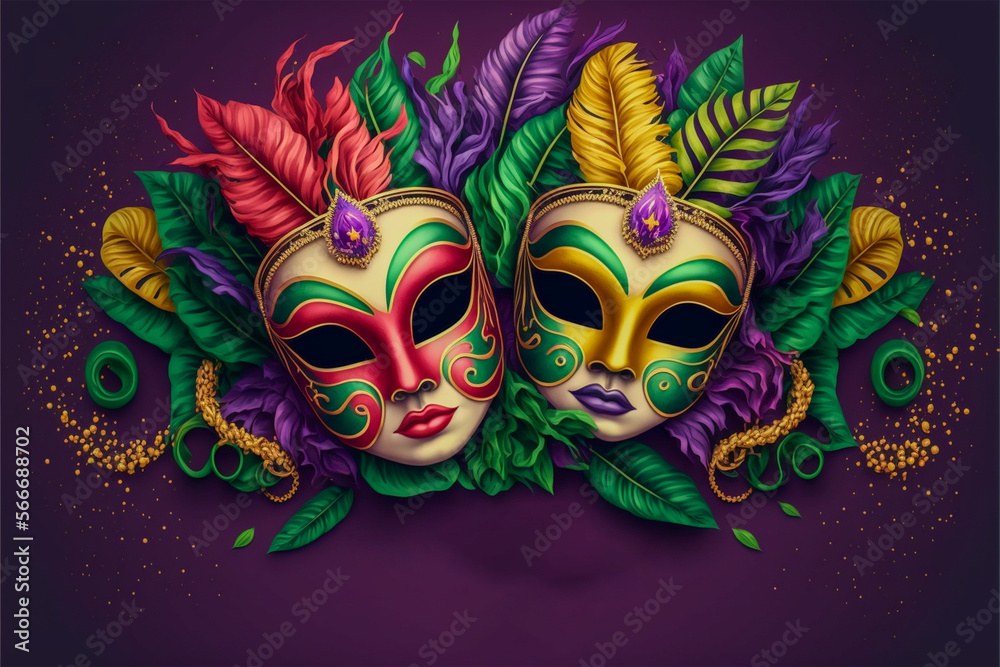 carnival mask on background.