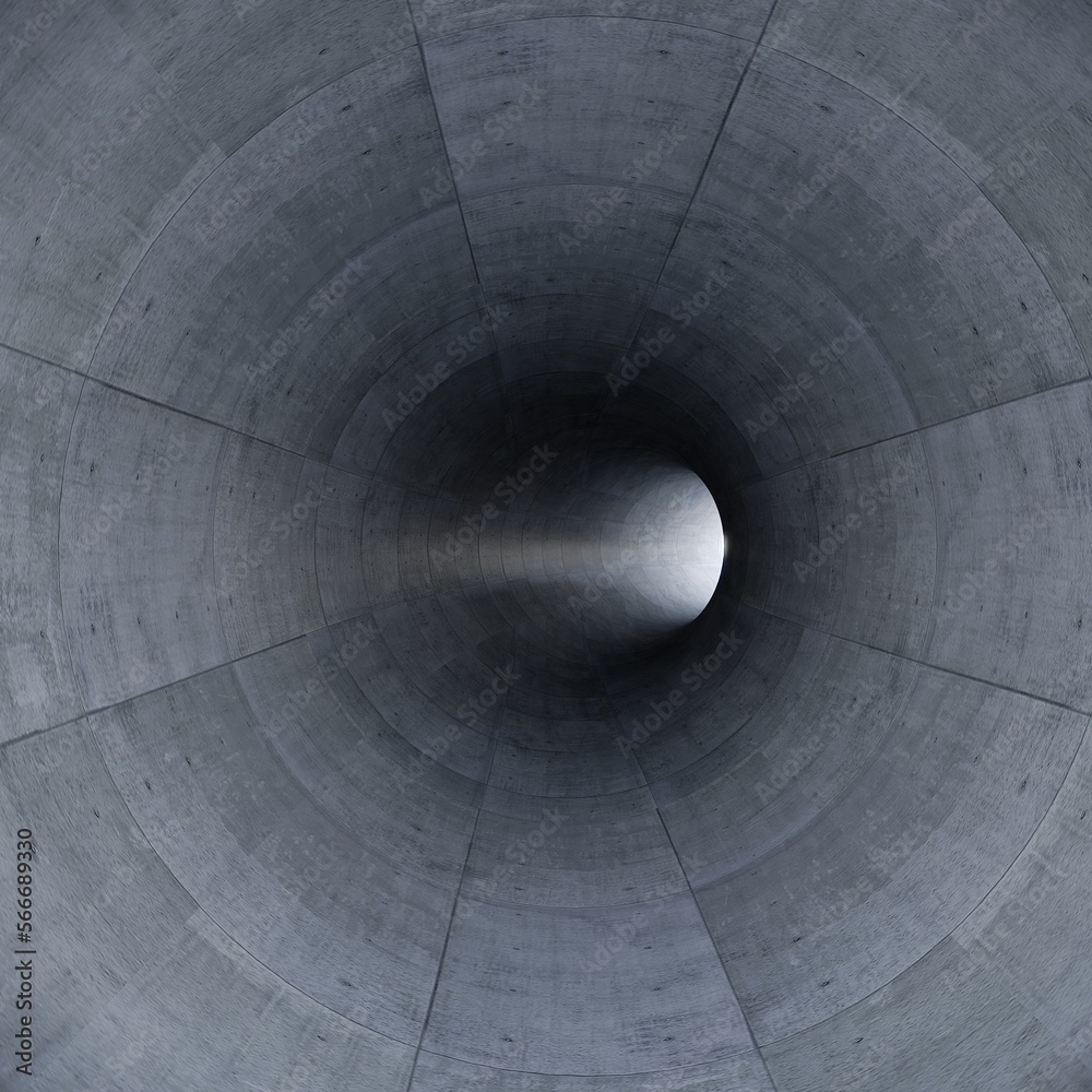 inside of tunnel concrete space,3d rendering inside of tunnel concrete space,3d rendering