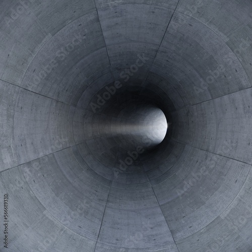 inside of tunnel concrete space,3d rendering