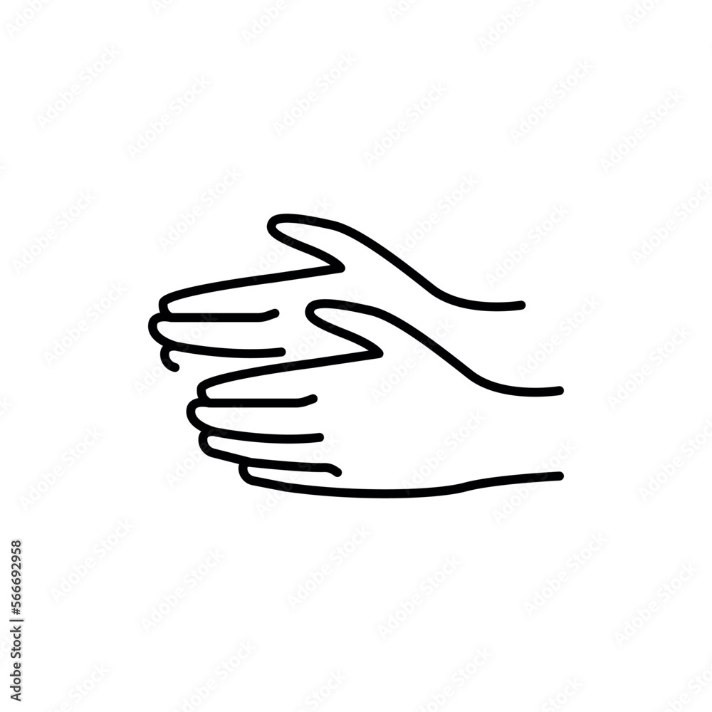 Fototapeta premium Nonlatex gloves color line icon.