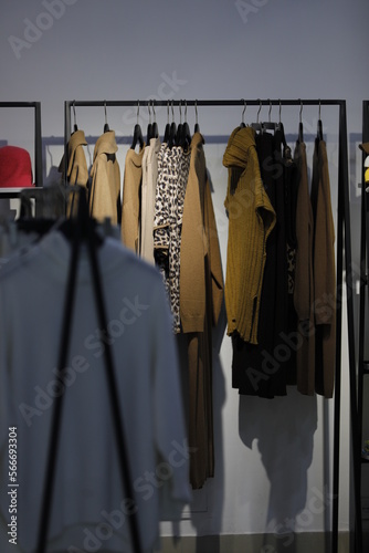 clothes on hangers