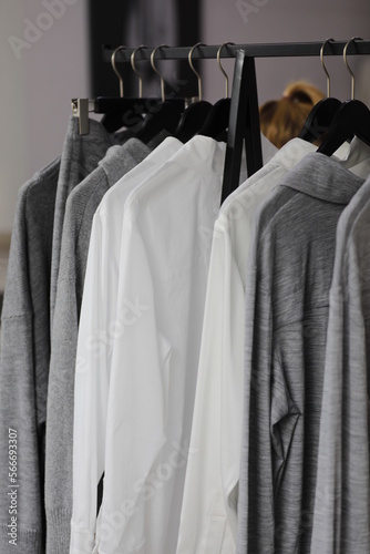 clothes on hangers