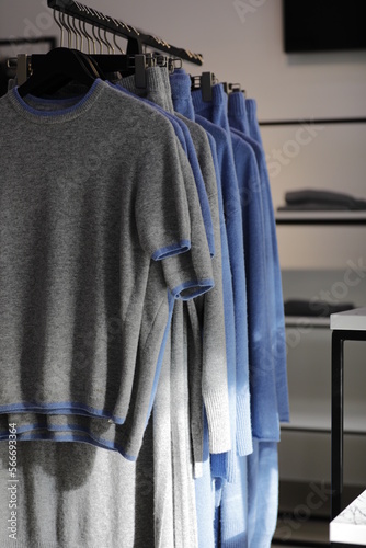 clothes on hangers