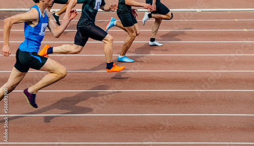 group athletes runners run sprint race