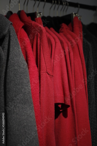 clothes on hangers