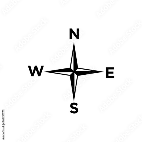 Compass icon vector logo design template