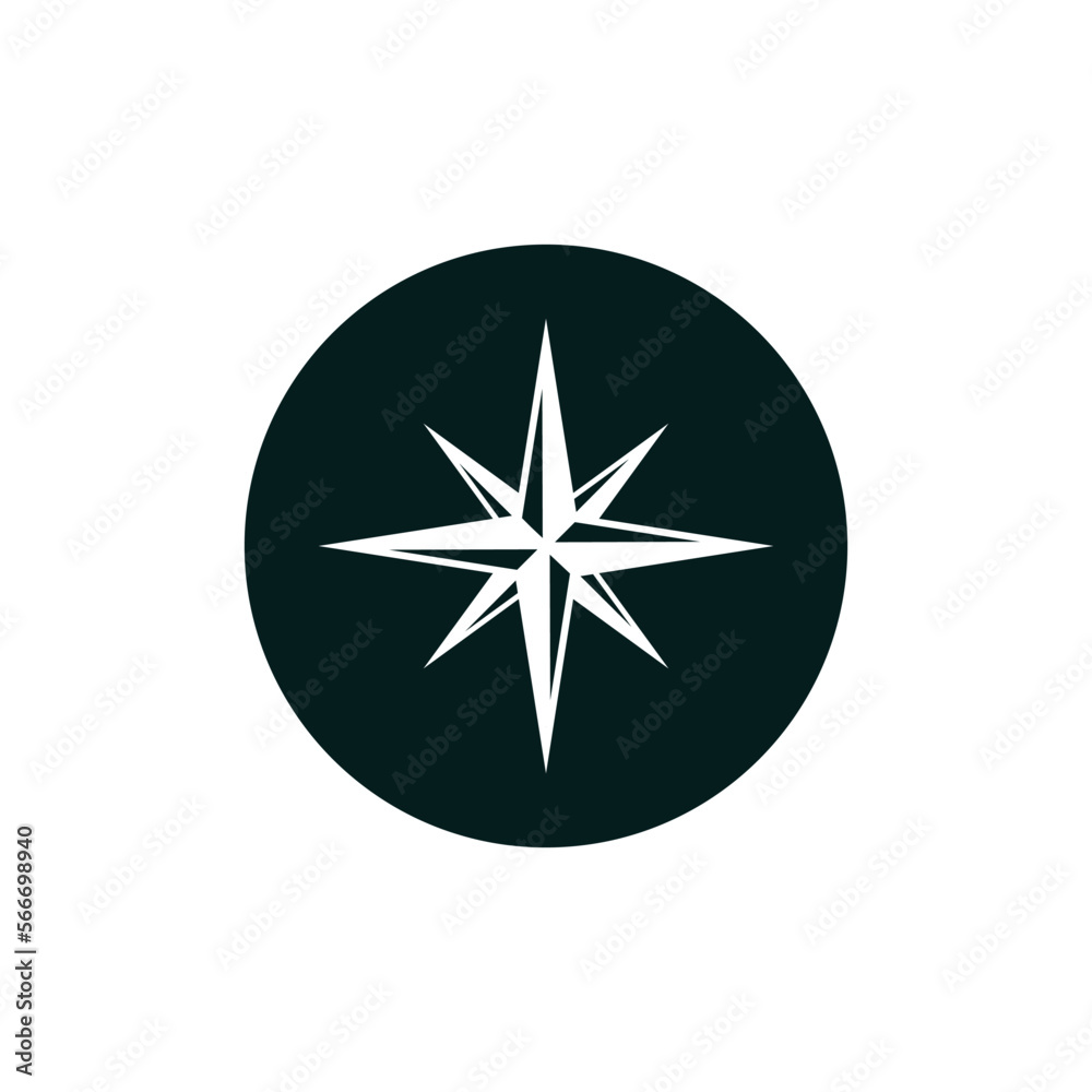 Compass icon vector logo design template Compass icon vector logo design template