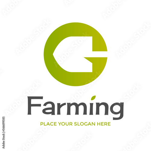 Letter G farm vector logo template. Suitable for nature and agriculture company.