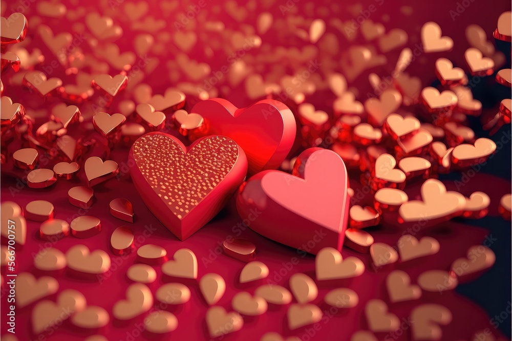 Obraz premium Valentine Heart Background