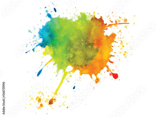 Vector of colorful watercolor splash.